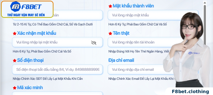 Vài bước đăng ký F8bet dễ dàng